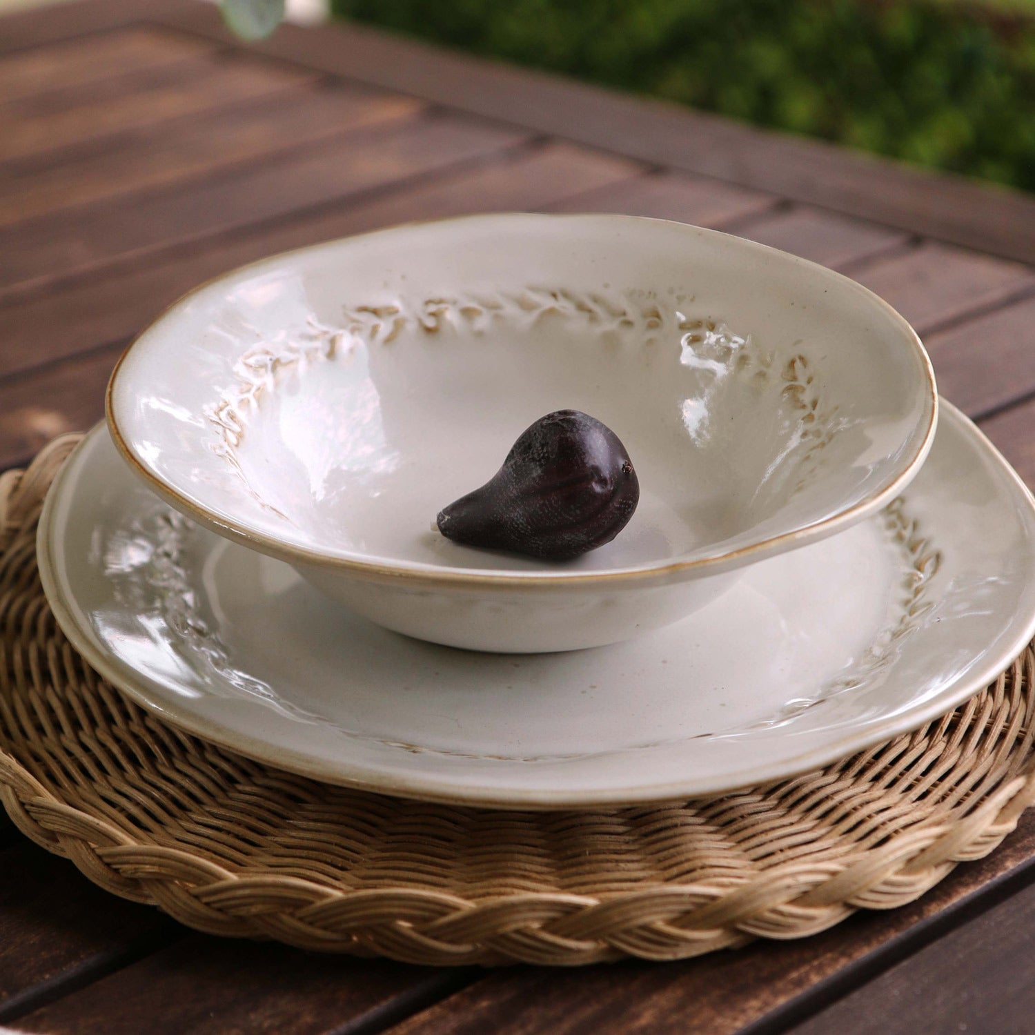 CERAMIC Valentina Soup Bowl Set of 4 (Dusty White)