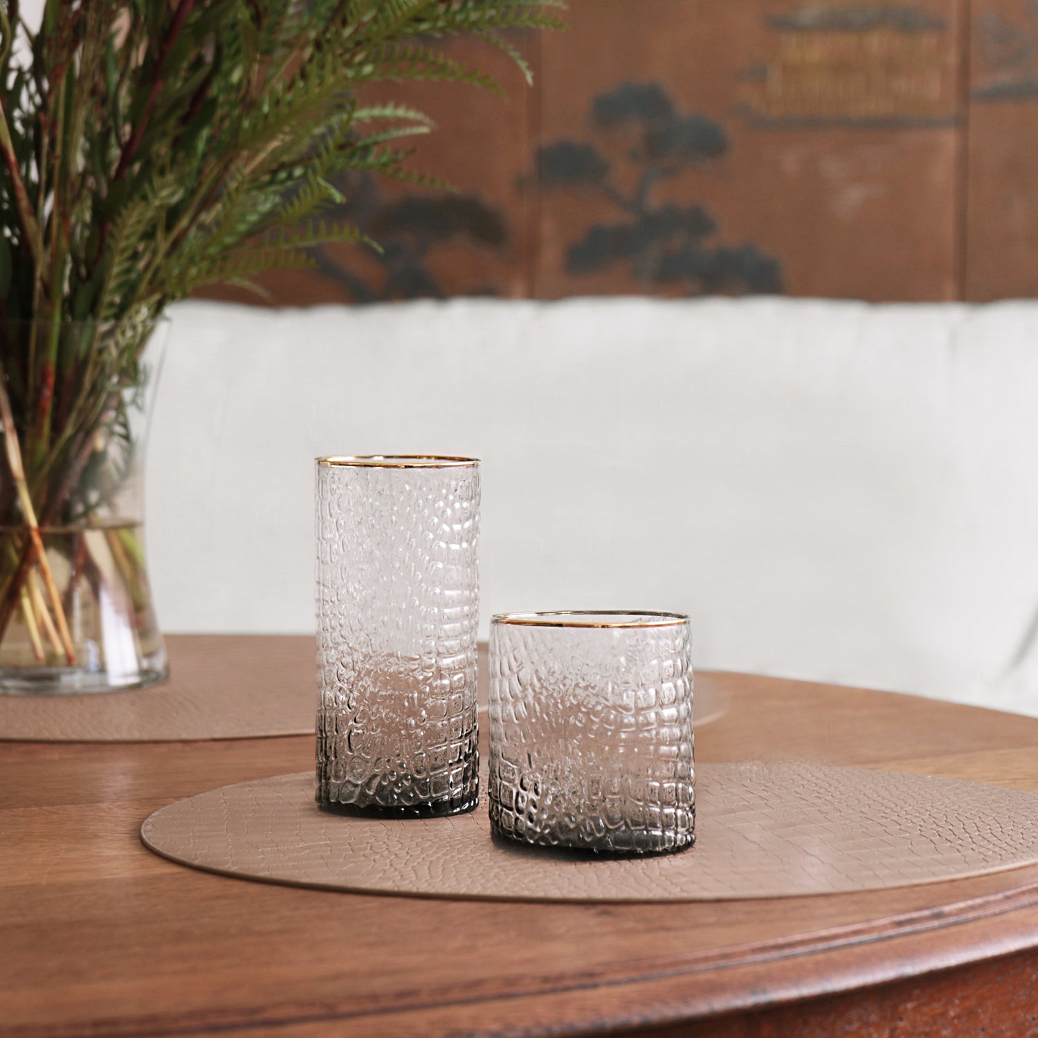 beatriz-ball-glass-croc-highball-with-gold-rim-set-of-4-smoke-grey