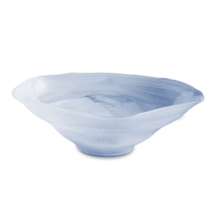 GLASS Alabaster Wave Extra Large Bowl (Clear and Blue)