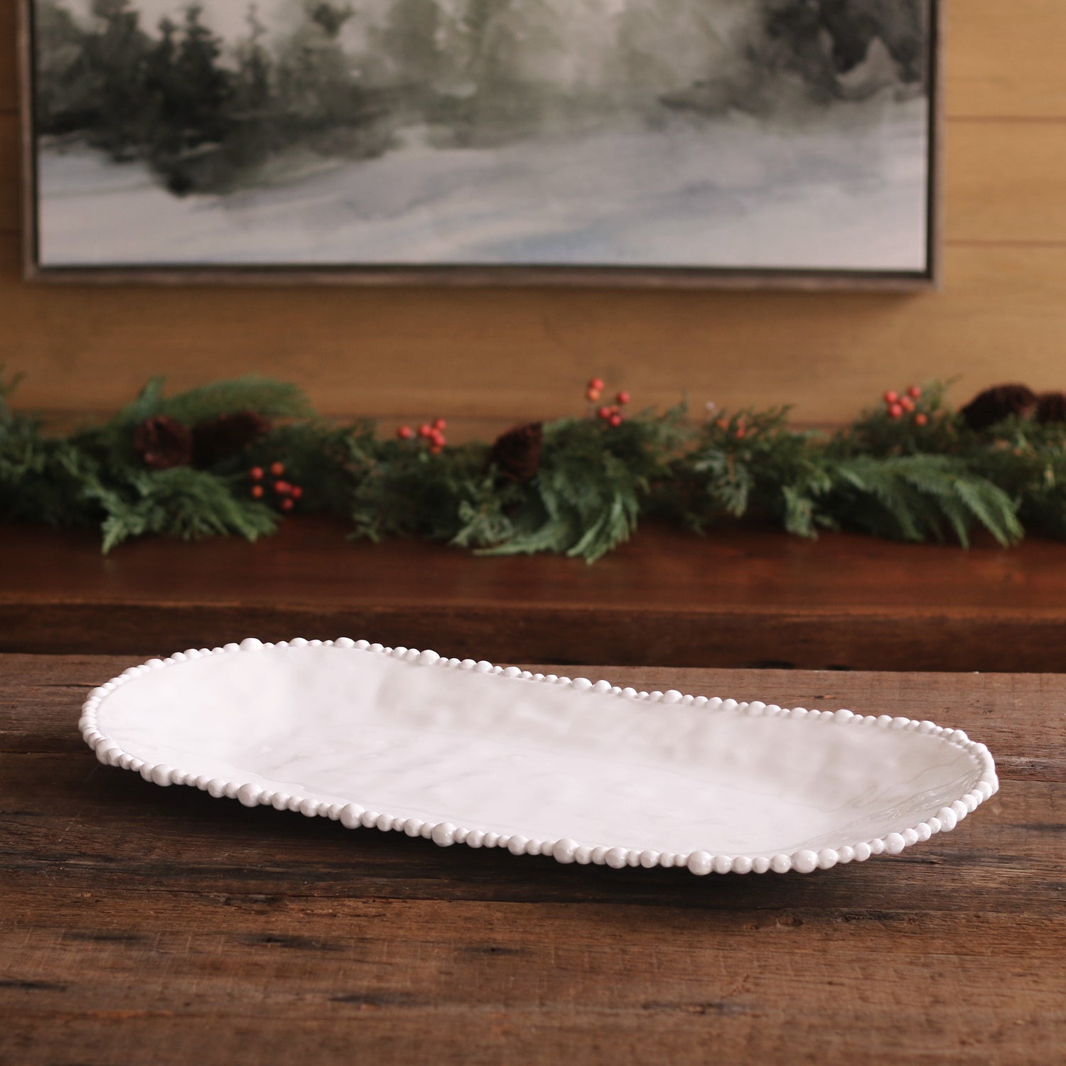 VIDA Alegria Large Oval Platter (White)