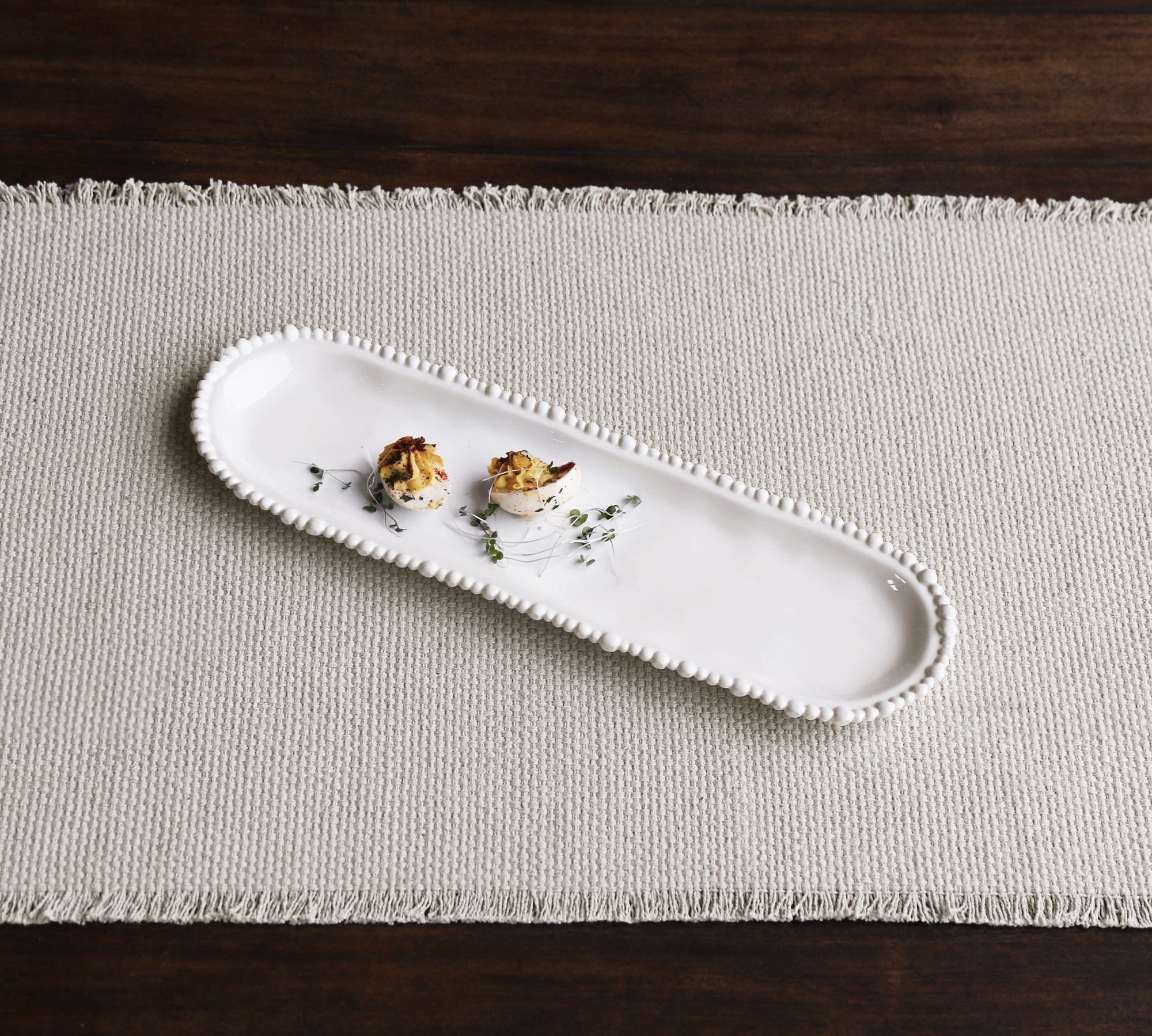 VIDA Alegria Medium Baguette Platter White