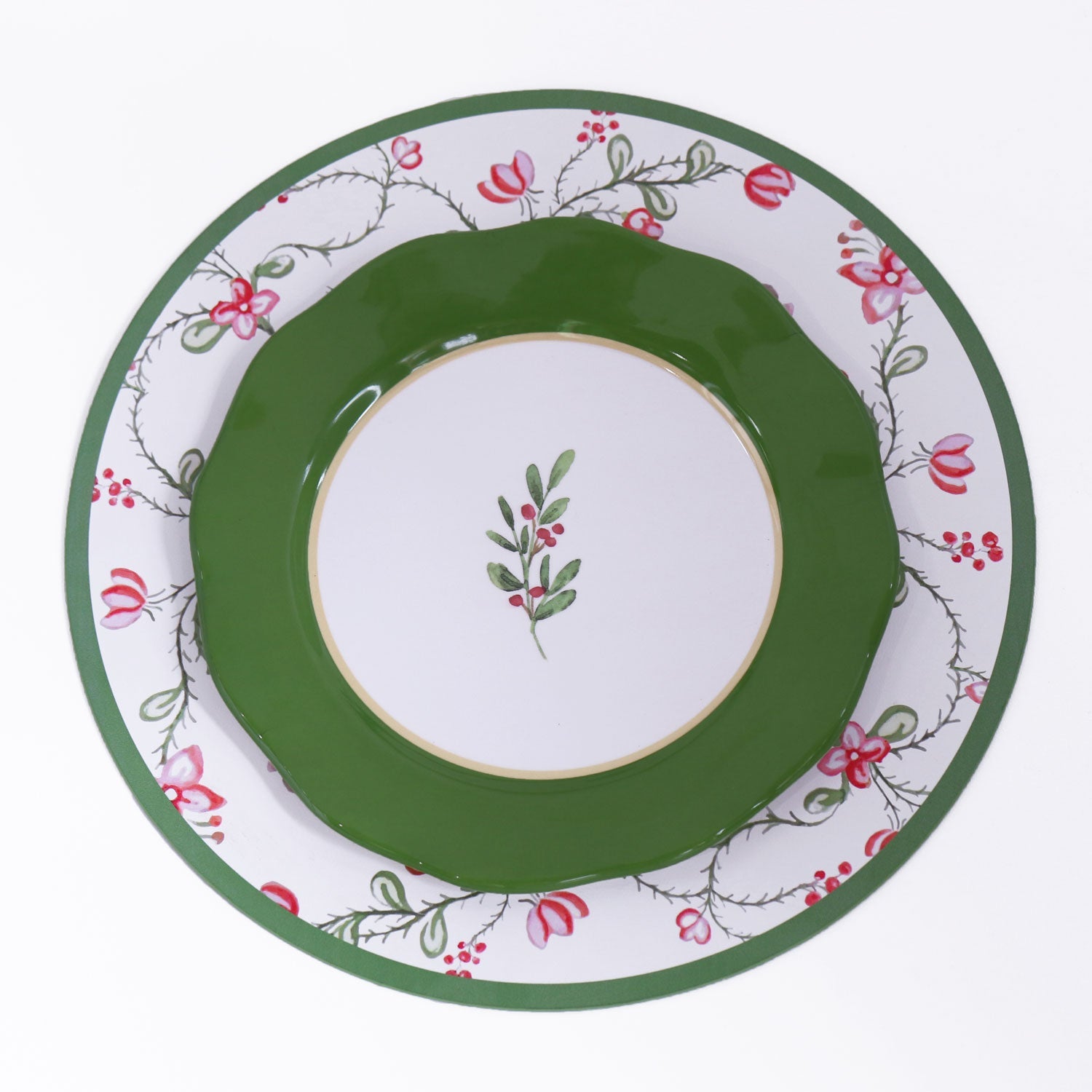 beatriz-ball-vida-holly-11-dinner-plate-set-of-4-green-and-white