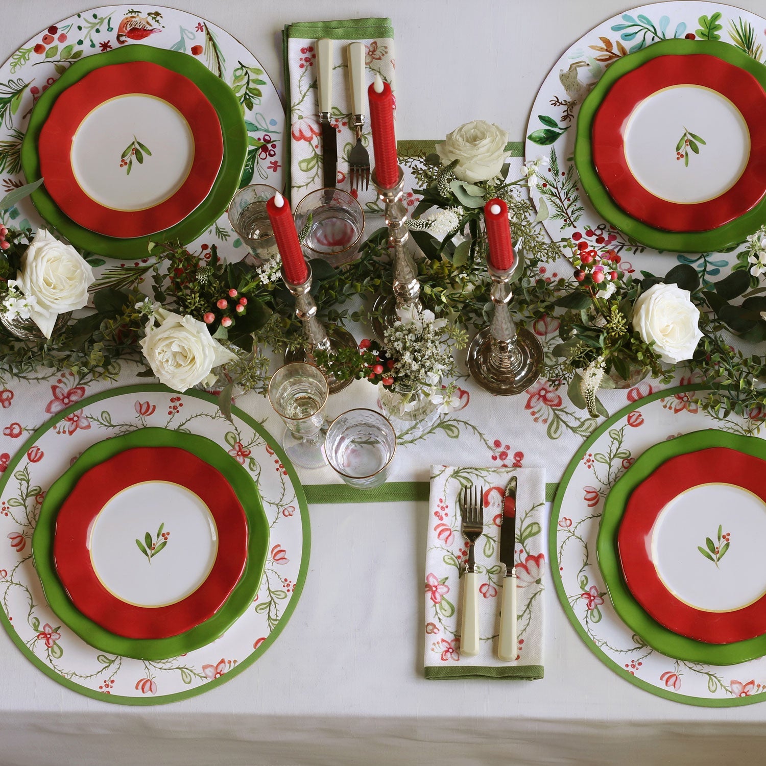 beatriz-ball-vida-holly-9-salad-plate-set-of-4-red-and-white
