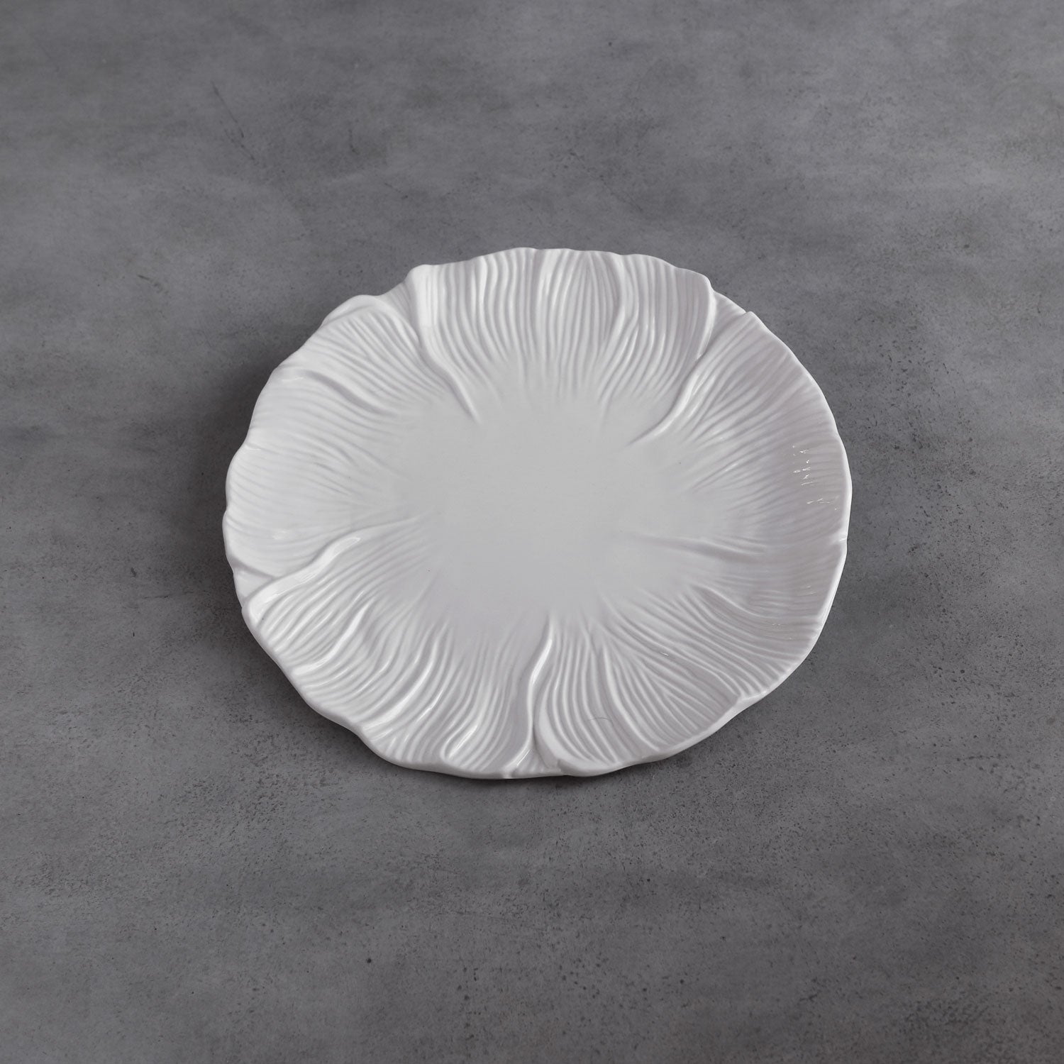 VIDA Lettuce  11&quot; Dinner Plate Set of 4 (White)