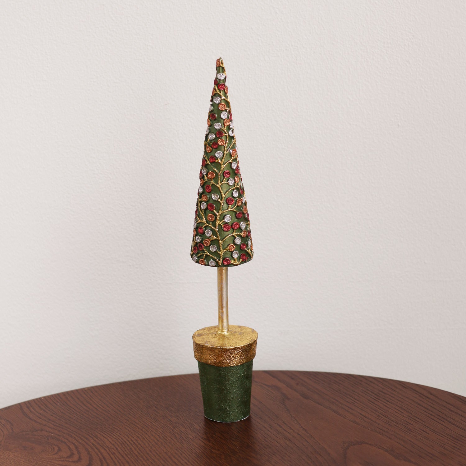 HOLIDAY Royal Forest Bejeweled Topiary 12.5&quot; Tree (Multi)