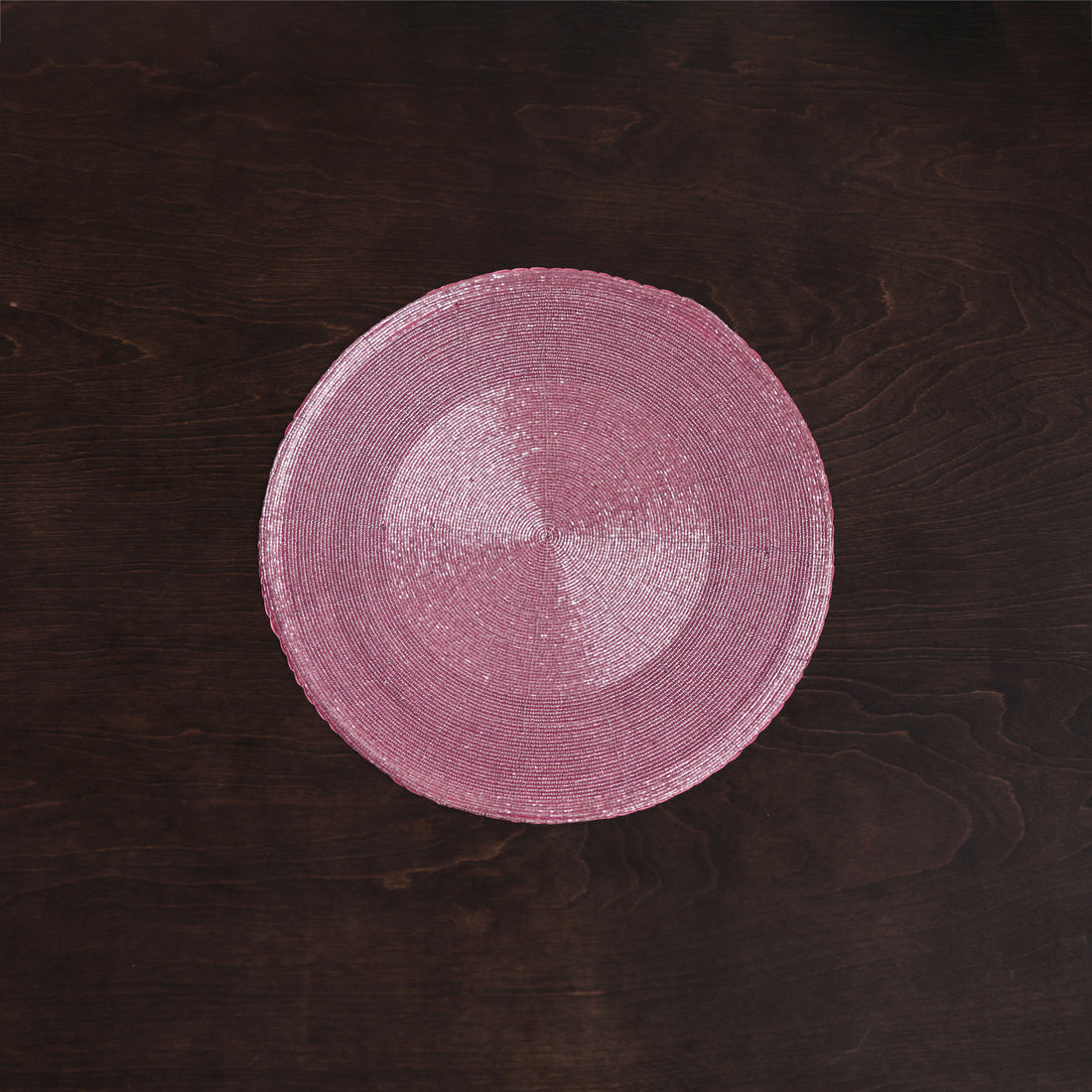 VIDA Round Beaded Placemats Set of 4 (Pink)