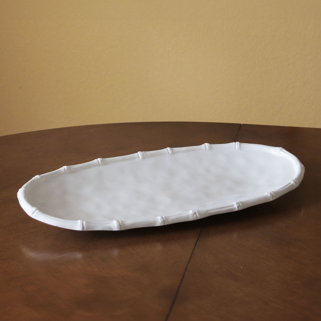 VIDA Bamboo Medium Oval Platter (White)