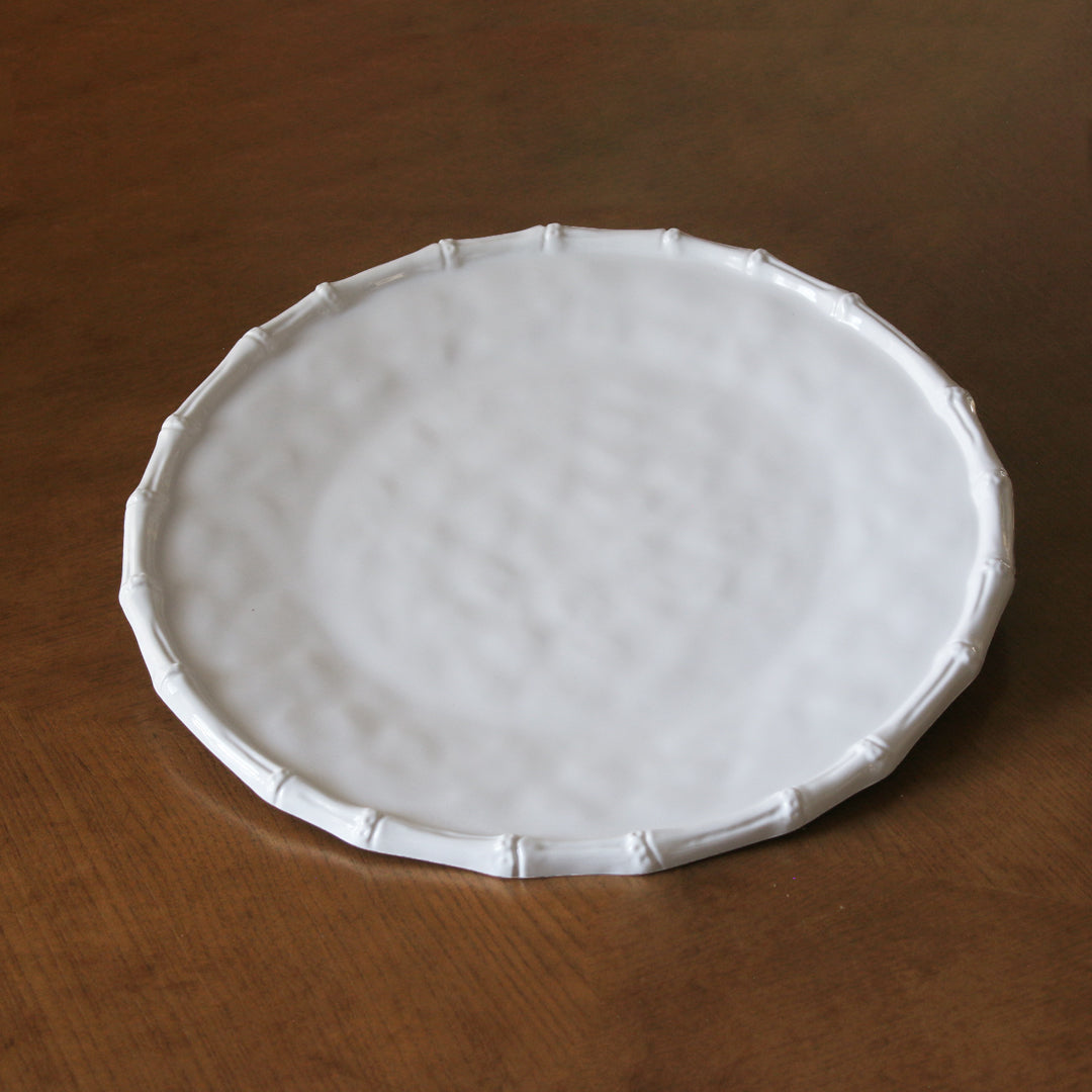 VIDA Bamboo Round Platter (White)