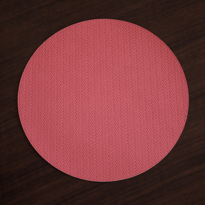 VIDA Snakeskin Reversible 15&quot; Round Placemats Set of 4 (Salmon and Charcoal)