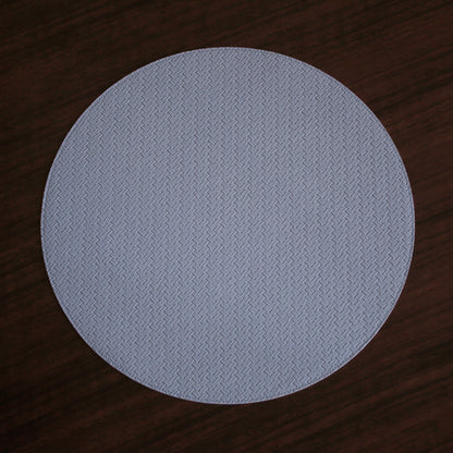 VIDA Snakeskin Reversible 15&quot; Round Placemats Set of 4 (Light Blue and Tan)