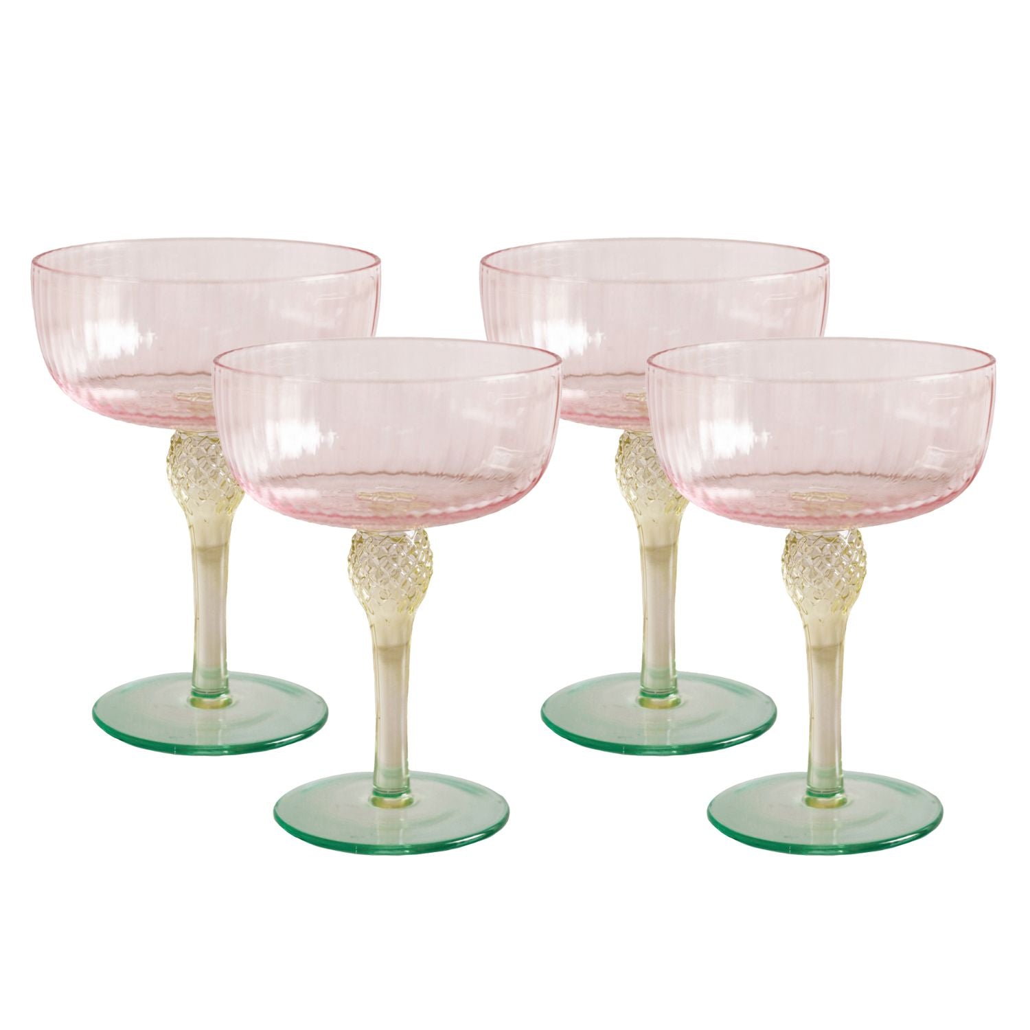 GLASS Aquarelle Coupe Set of 4 (Multi)