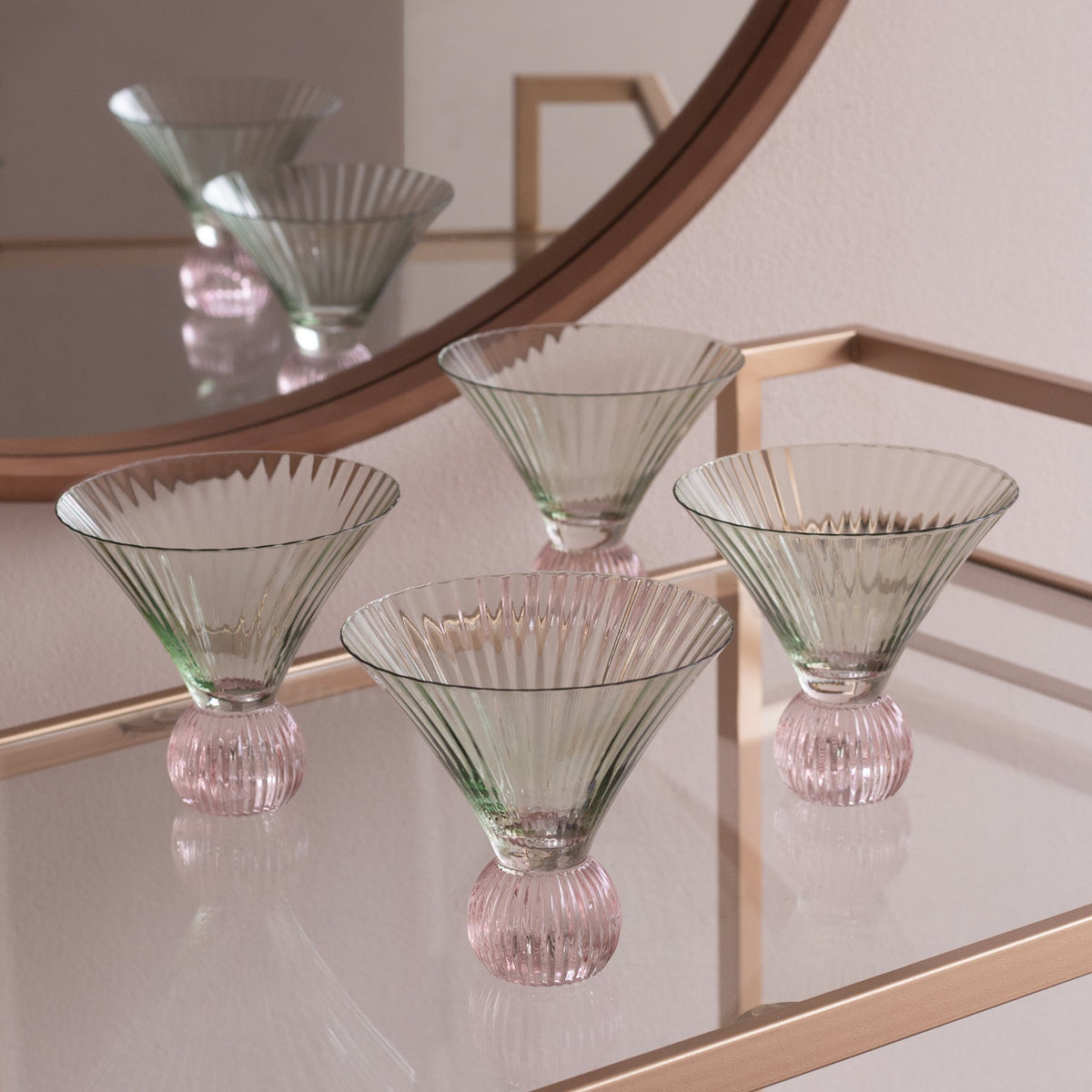beatriz-ball-glass-venice-martini-set-of-4-green-and-pink