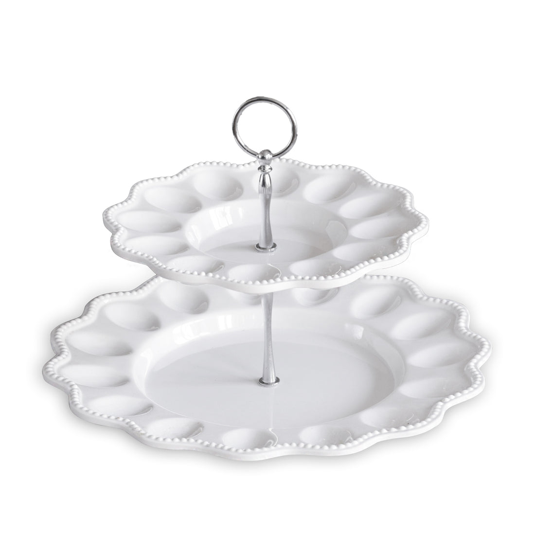 VIDA Alegria Two Tiered Egg Server White