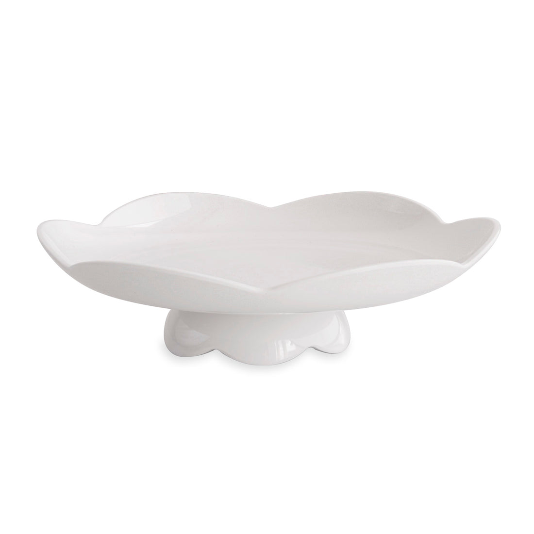 VIDA Amelia Pedestal Cake Plate White