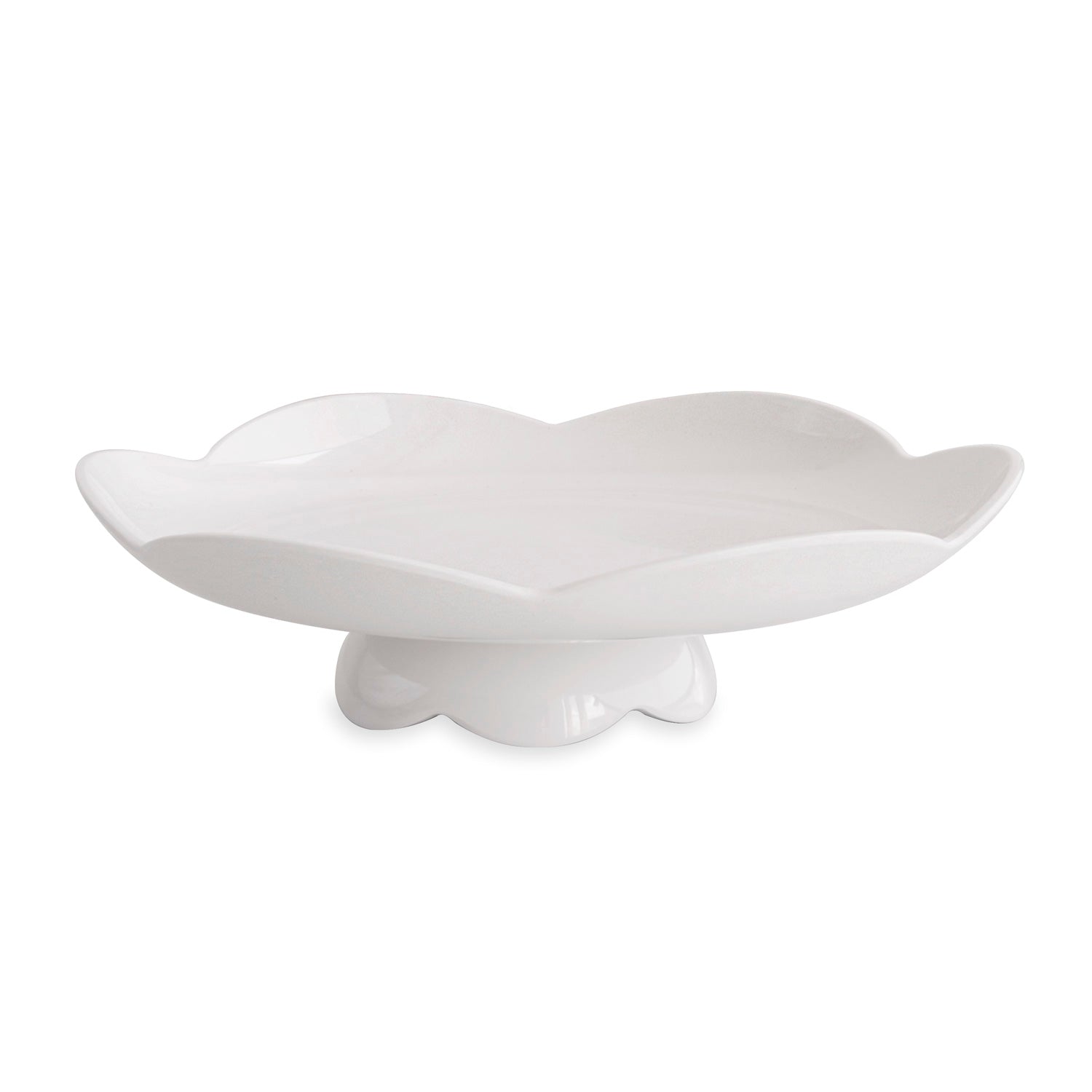 VIDA Amelia Pedestal Cake Plate White