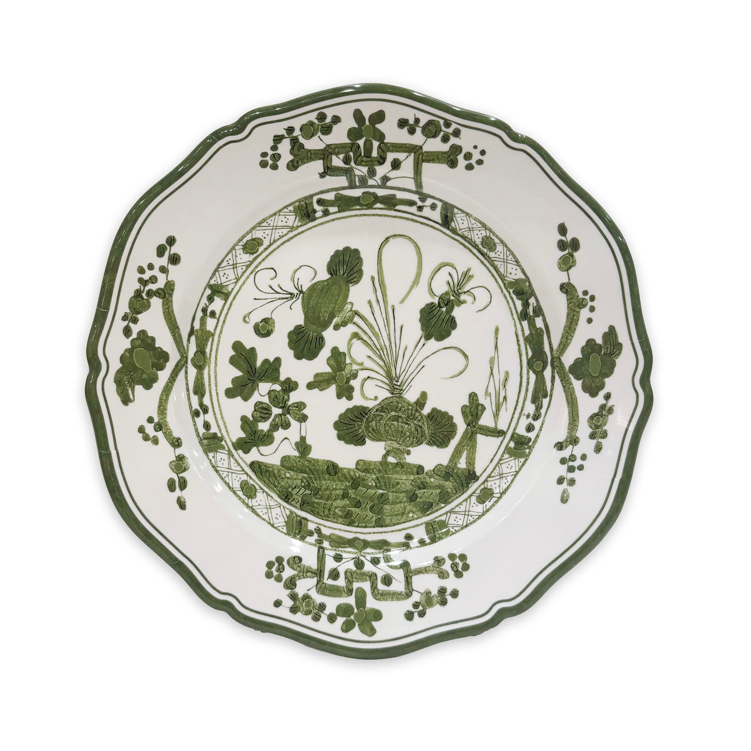 vida-faenza-9-salad-plate-set-of-4-white-and-green