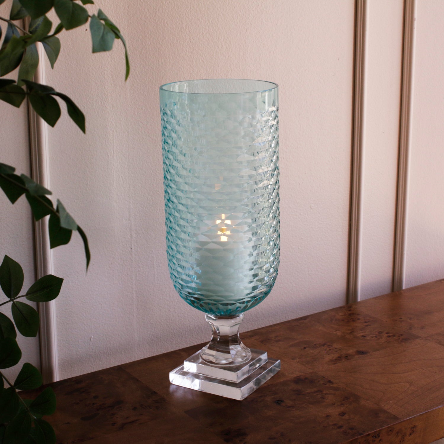 glass-eclat-tall-hurricane-pale-blue-clear