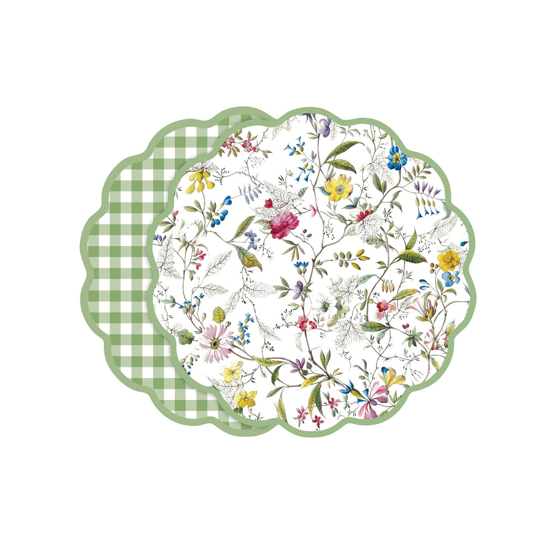 vida-springtime-floral-and-gingham-reversible-placemats-set-of-4-green-and-white