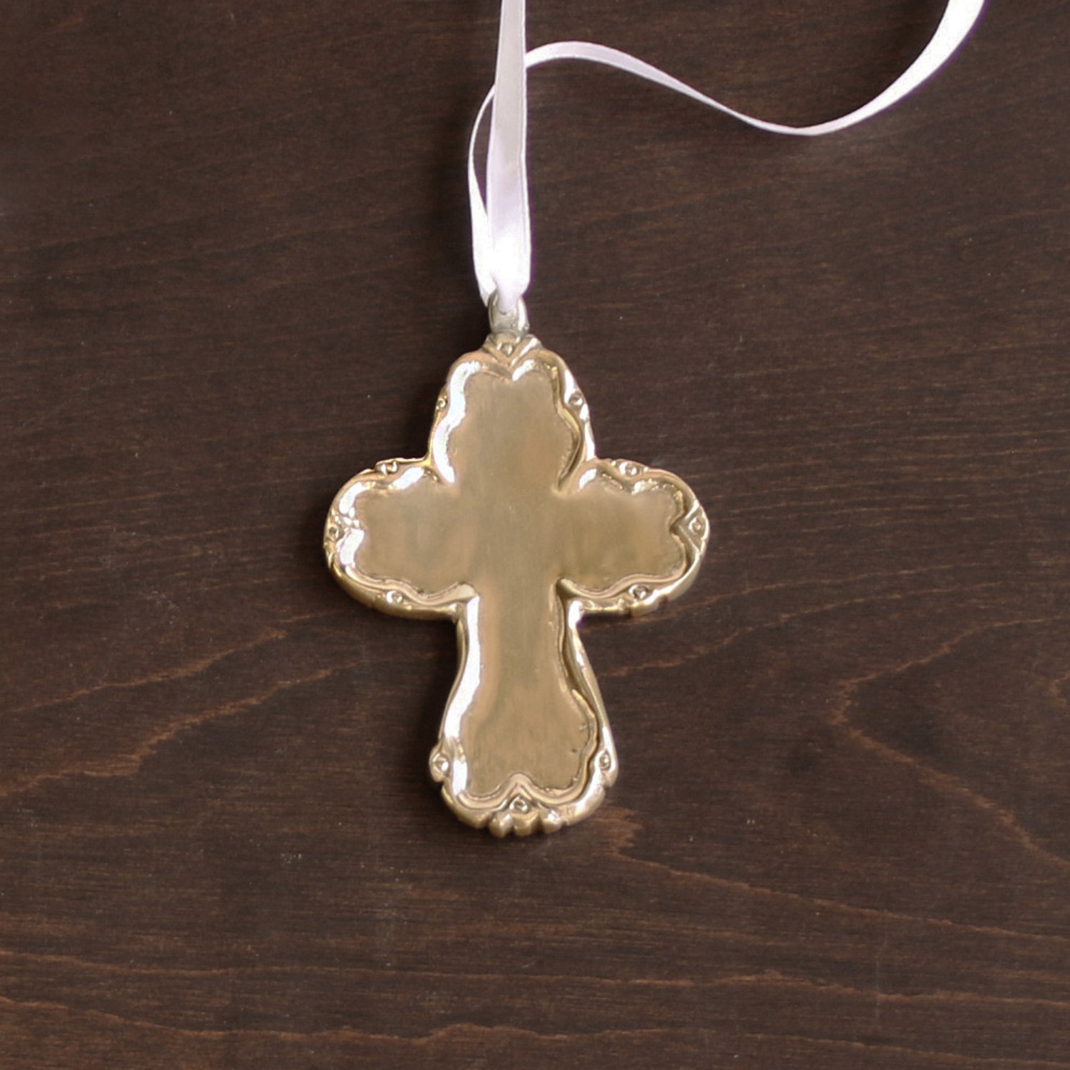 GIFTABLES Sierra Modern Princess Cross Ornament (Shiny Gold)