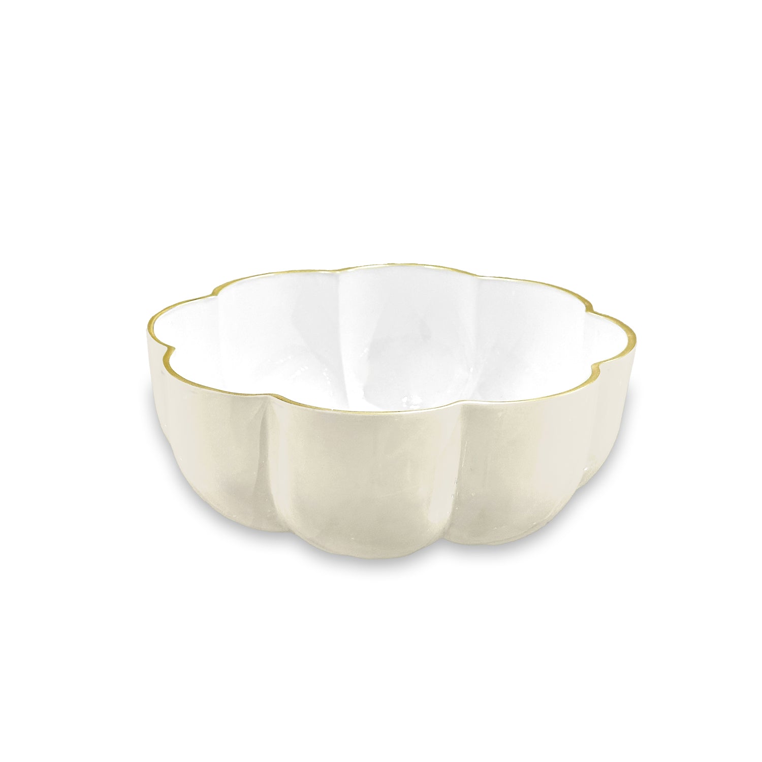 ENCANTO Calabaza Medium Bowl (Cream and White) SECONDS - NON REFUNDABLE