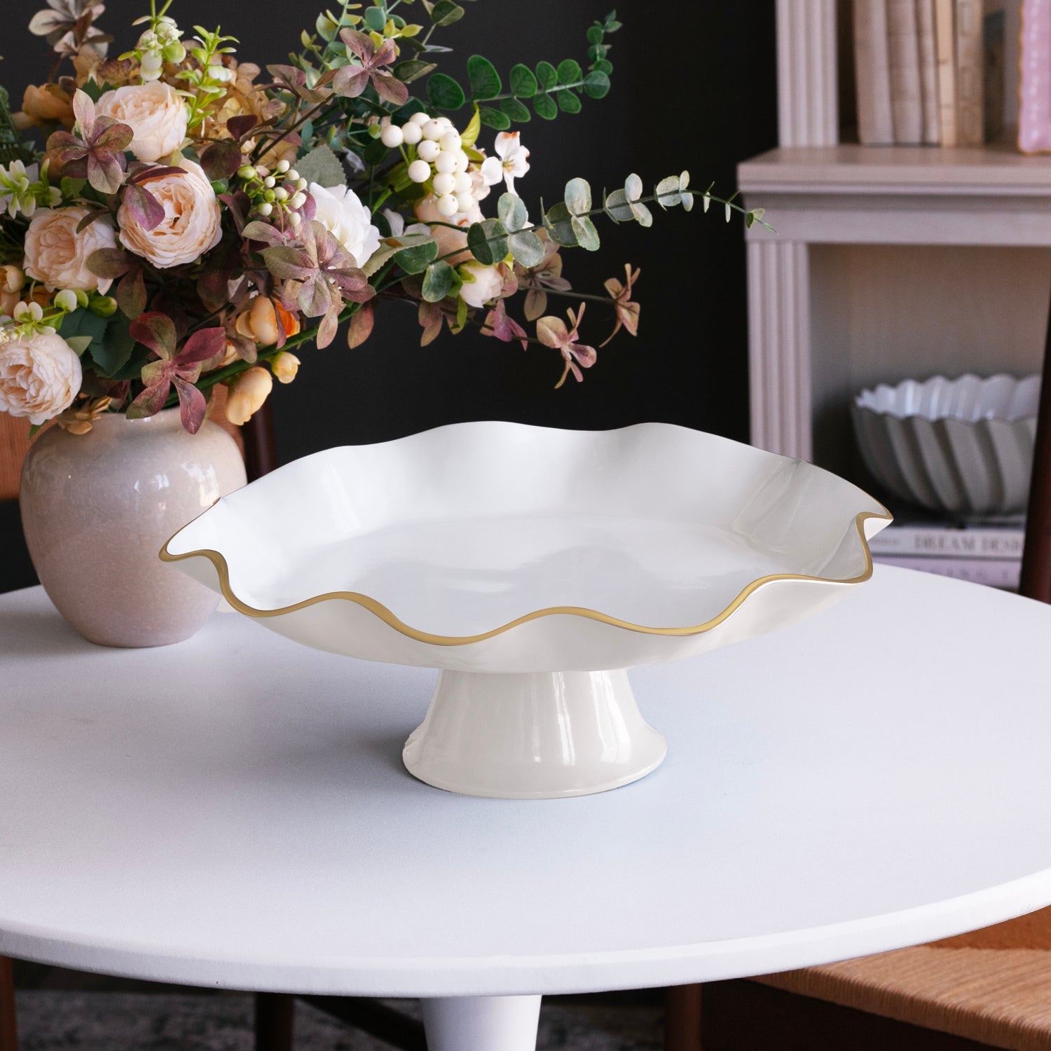beatriz-ball-encanto-carola-pedestal-cake-plate-cream-and-white