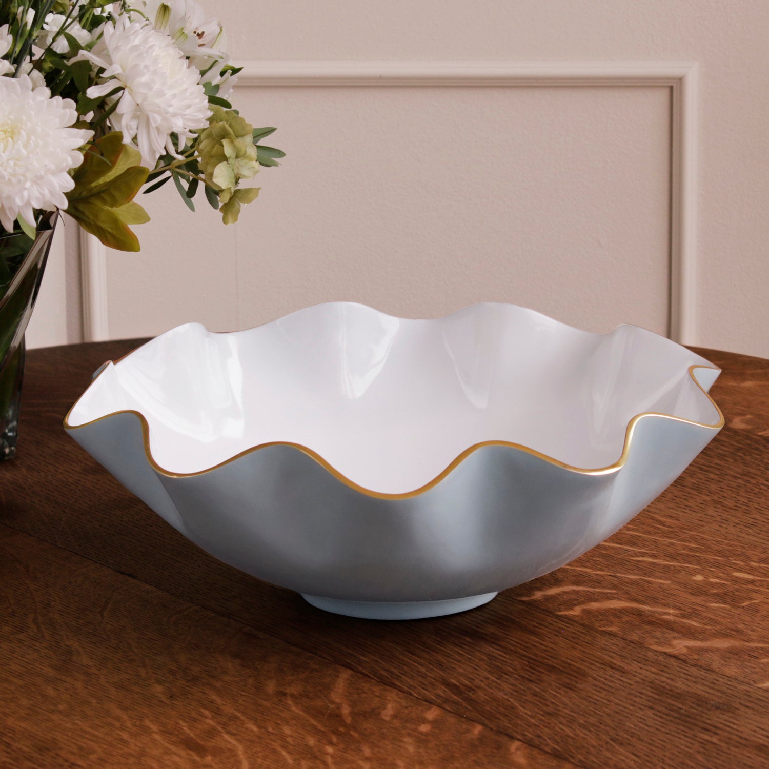 ENCANTO Carola Extra Large Bowl Slate & White