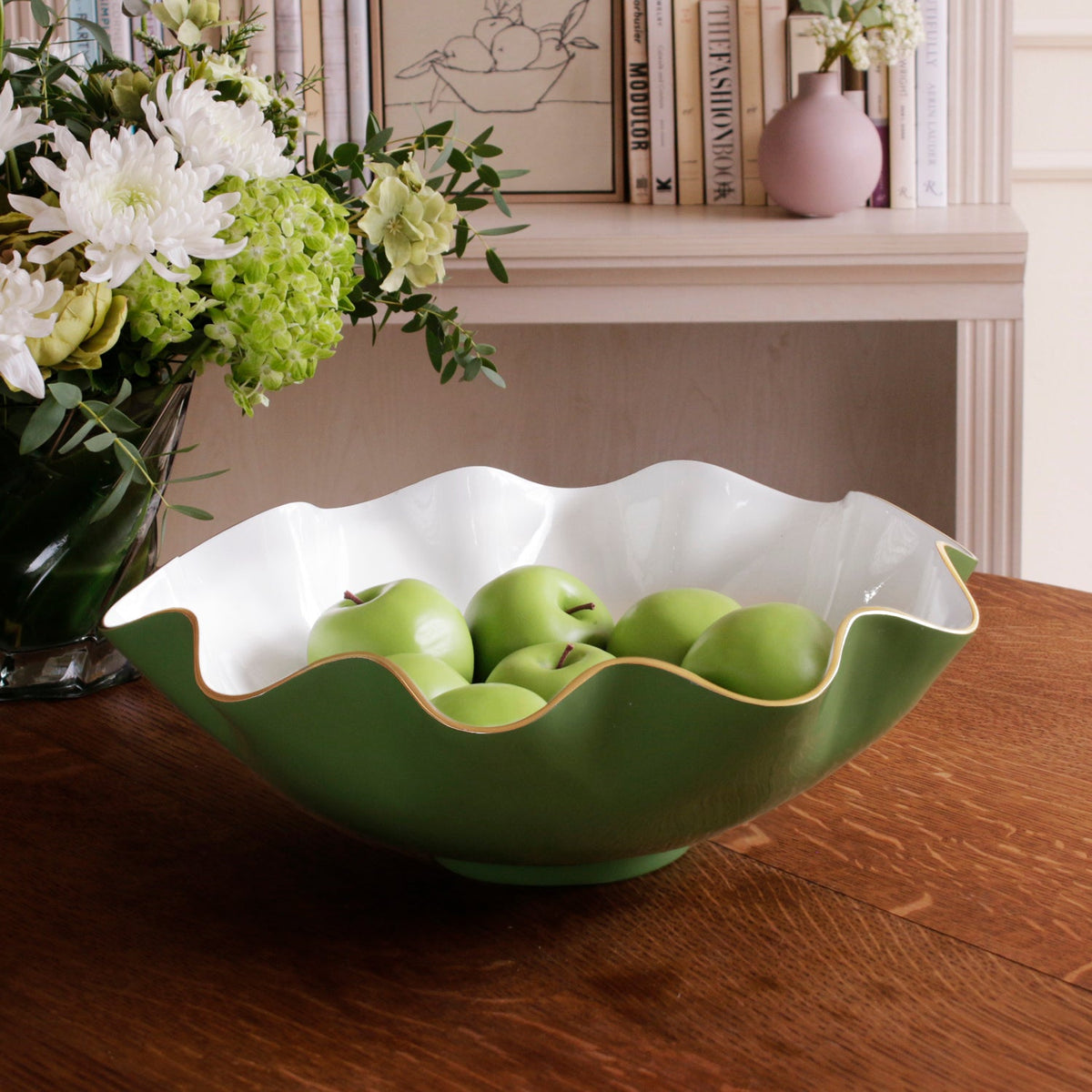 encanto-carola-extra-large-bowl-leaf-green-and-white