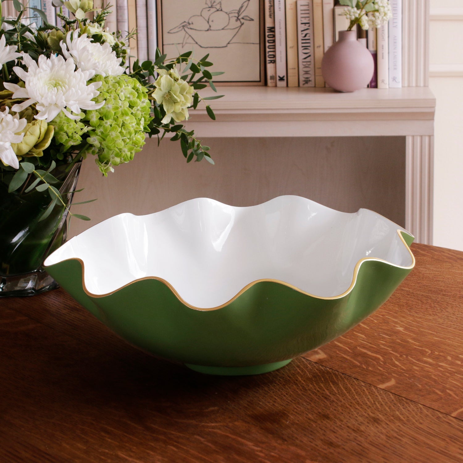 encanto-carola-extra-large-bowl-leaf-green-and-white