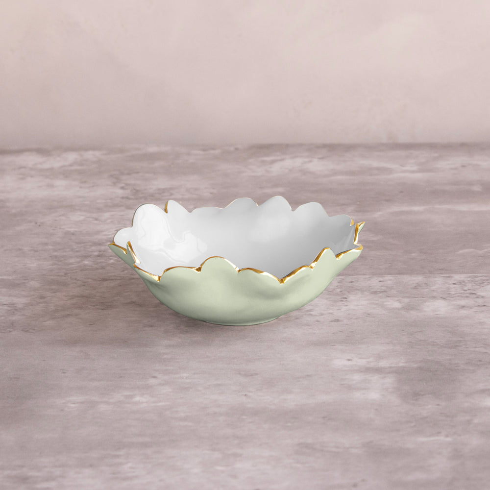 ENCANTO Colette Mini Round Bowl (Pistachio and White)