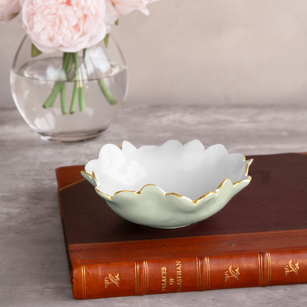 ENCANTO Colette Mini Round Bowl (Pistachio and White)