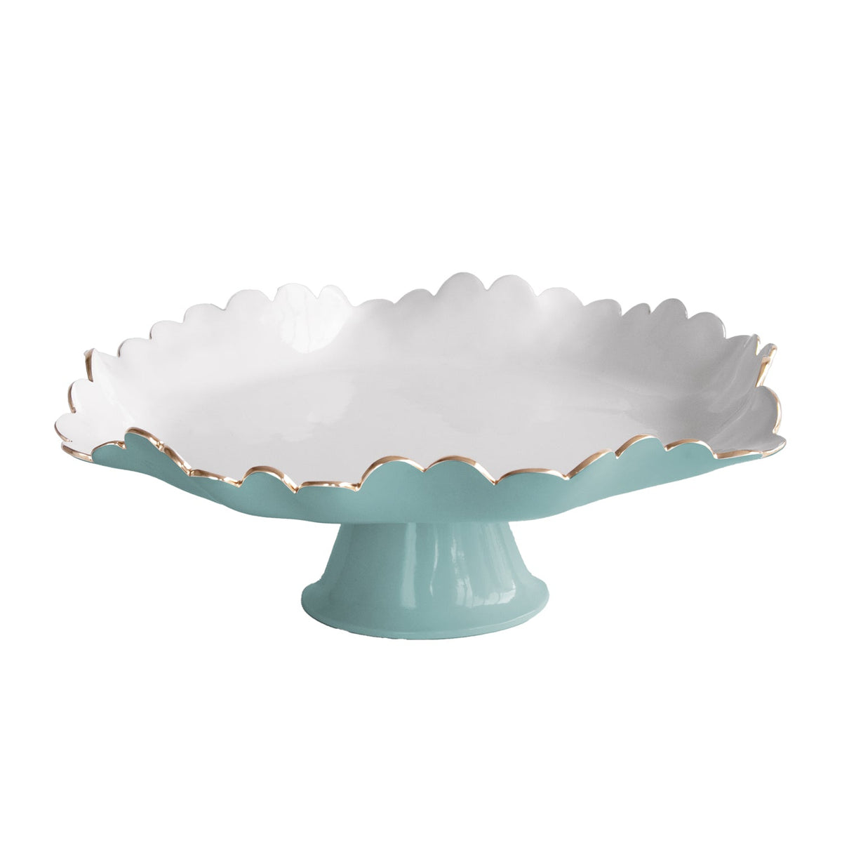 encanto-colette-pedestal-cake-plate-turquoise-and-white