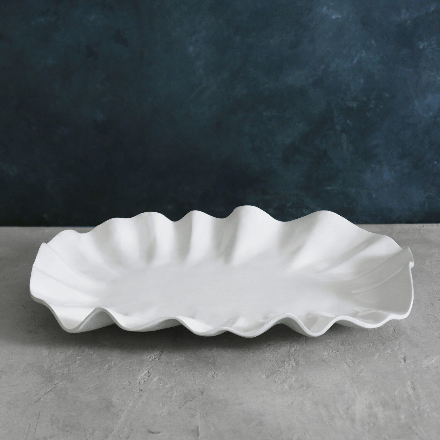 VIDA Bloom Large Oval Platter White