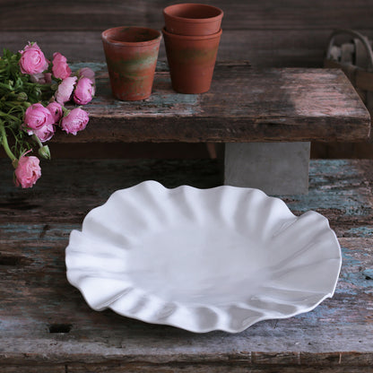 VIDA Bloom Large Round Platter (White)