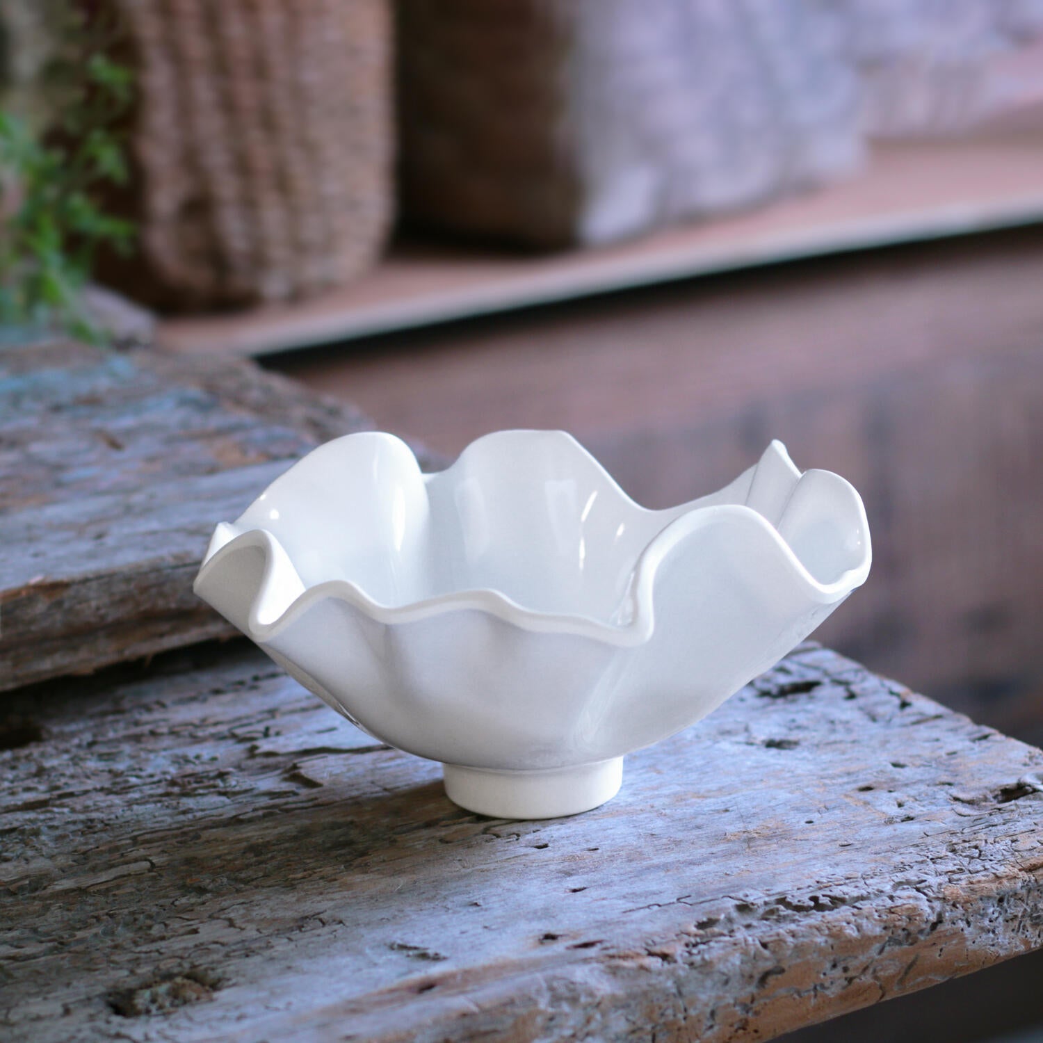 VIDA Bloom Small Deep Bowl (White)