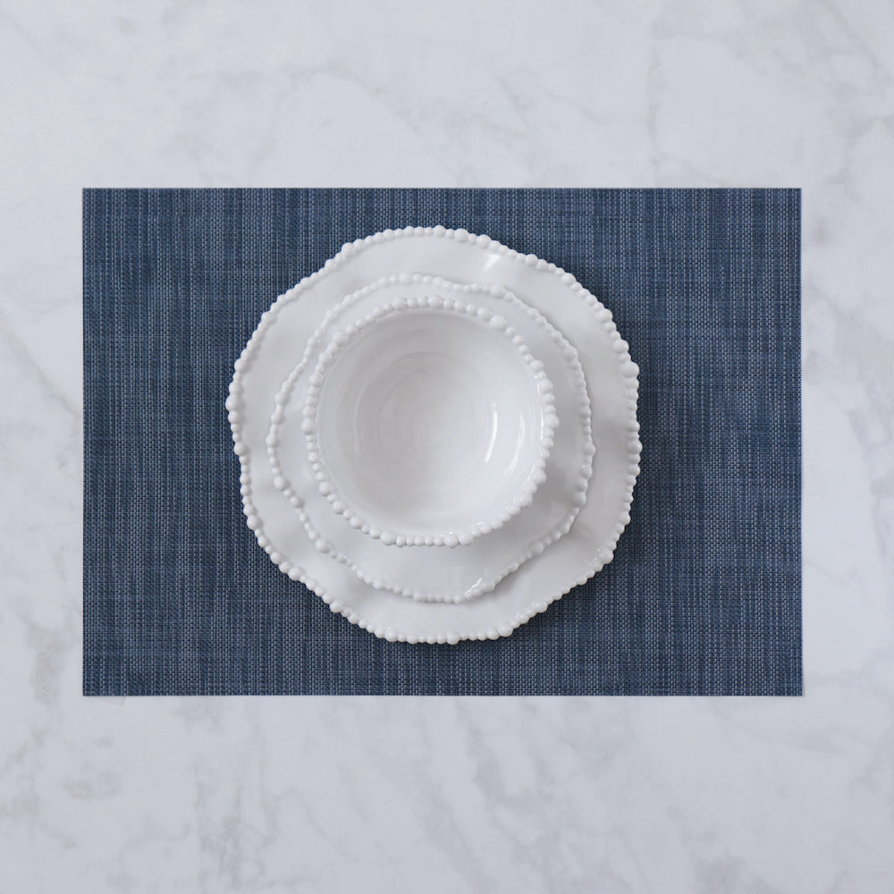 VIDA Rectangular Woven Placemats Set of 4 (Navy)