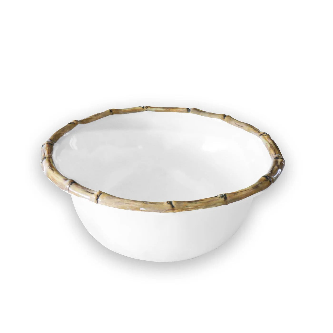 VIDA Bamboo 7.5&quot; Cereal Bowl Set of 4 (White and Natural)