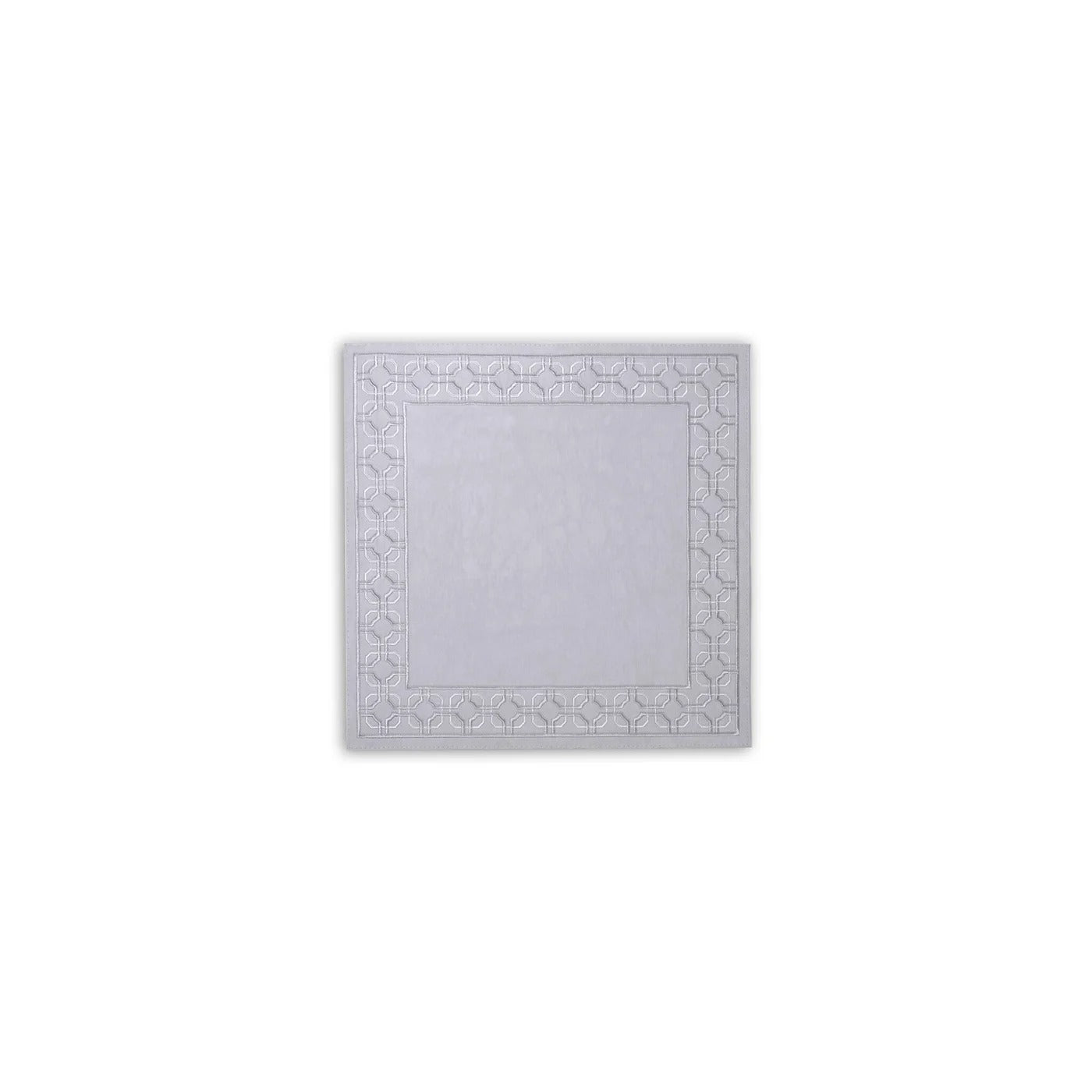 VIDA Square Embroidered 15&quot; Square Placemats Set of 4 (Gray)