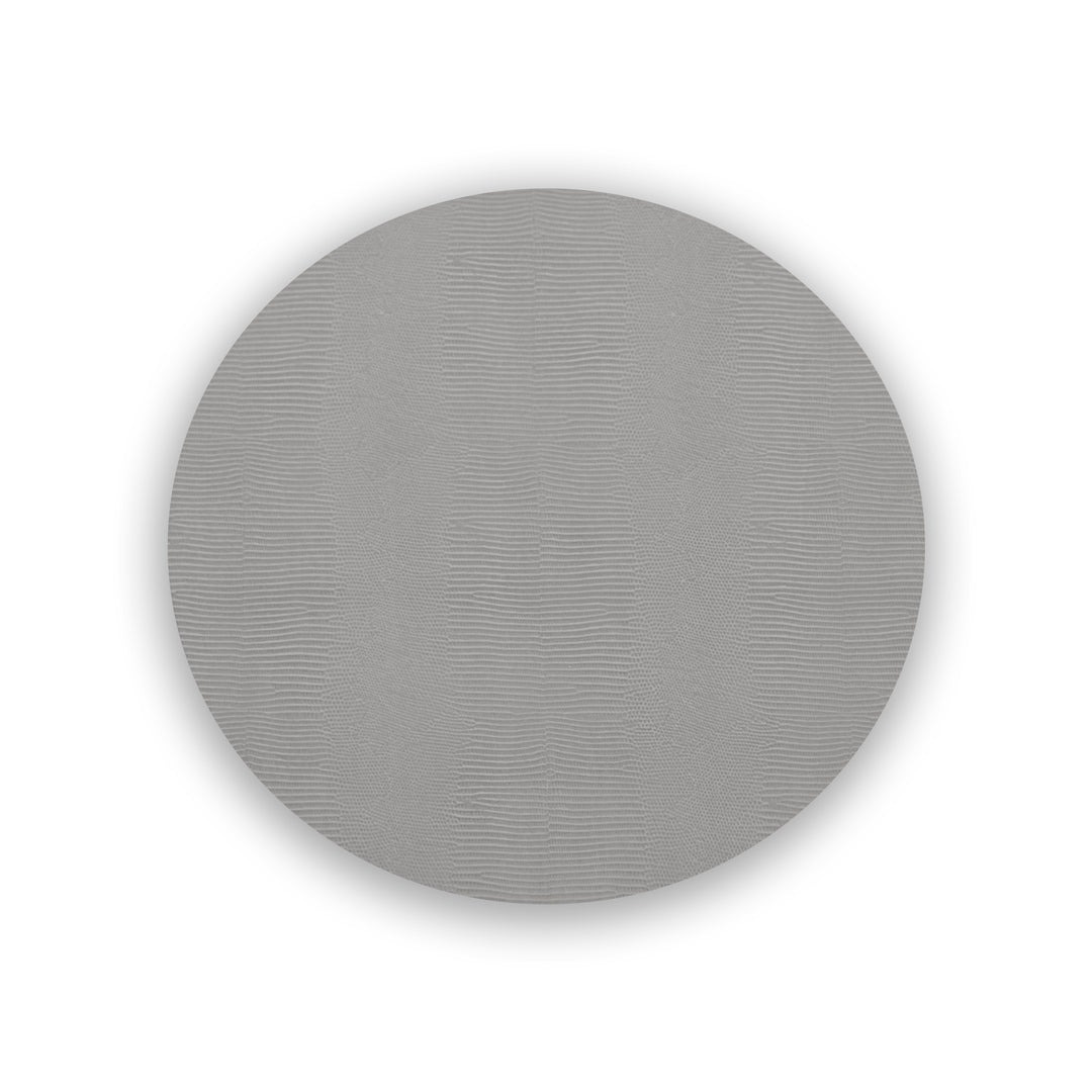 VIDA Snakeskin Reversible 15.5&quot; Round Placemats Set of 4 (Gray and Pink)