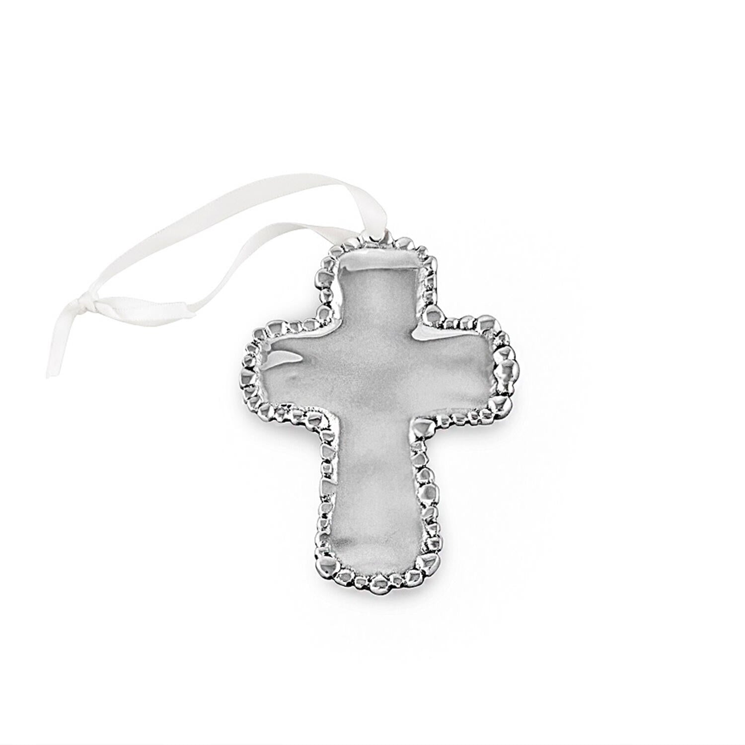 BABY Organic Pearl Cross Ornament