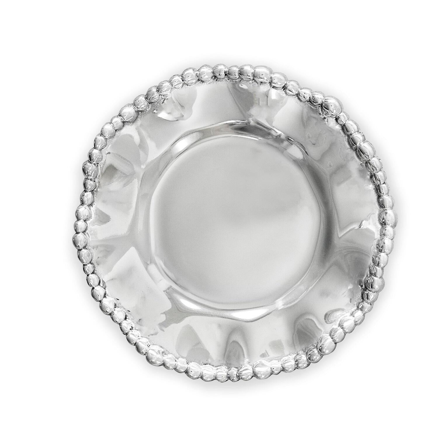 GIFTABLES Organic Pearl Plain Round Wine Plate