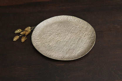 SIERRA MODERN Tela Large Round Platter (Gold)