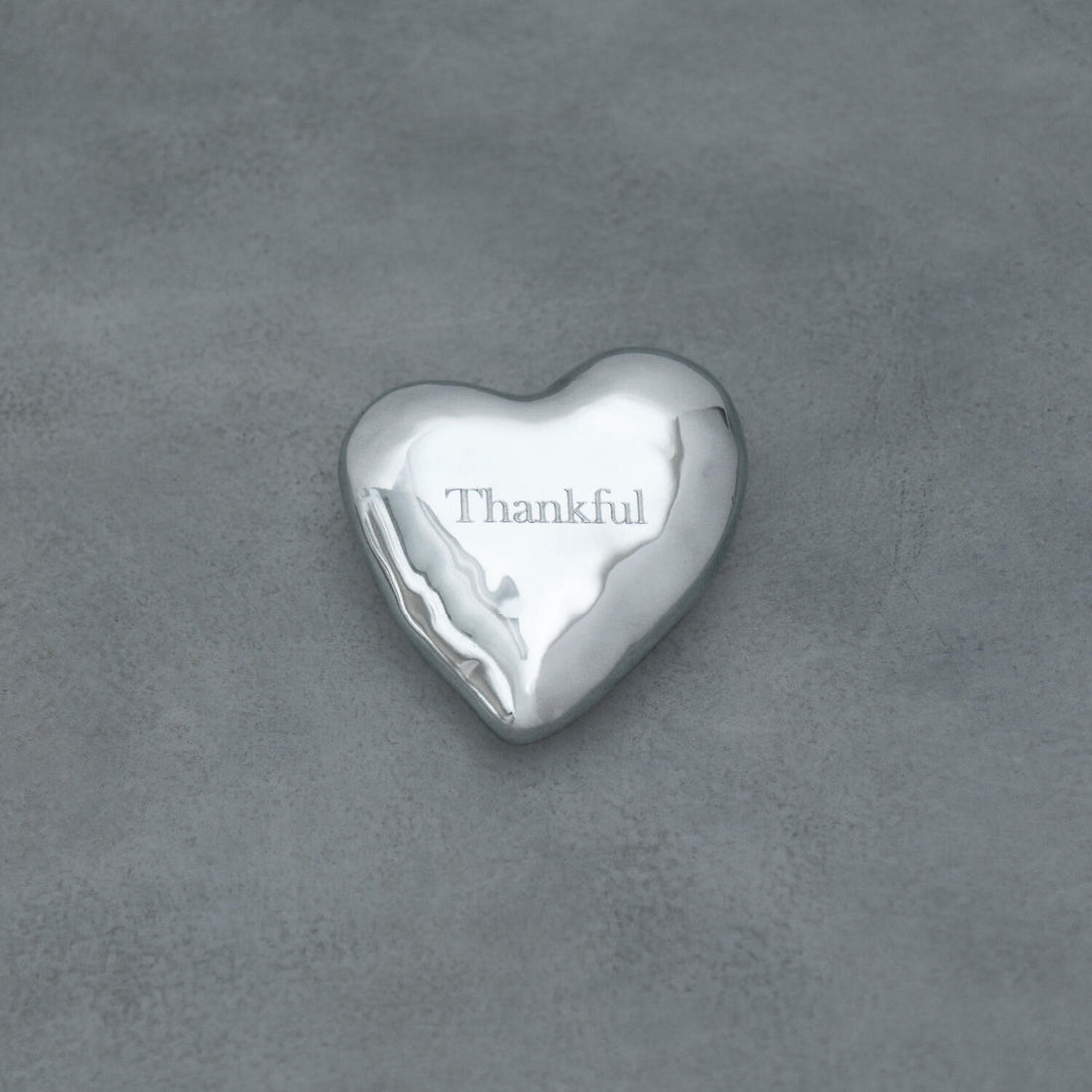 GIFTABLES Heart Engraved Paperweight  &quot;Thankful&quot;