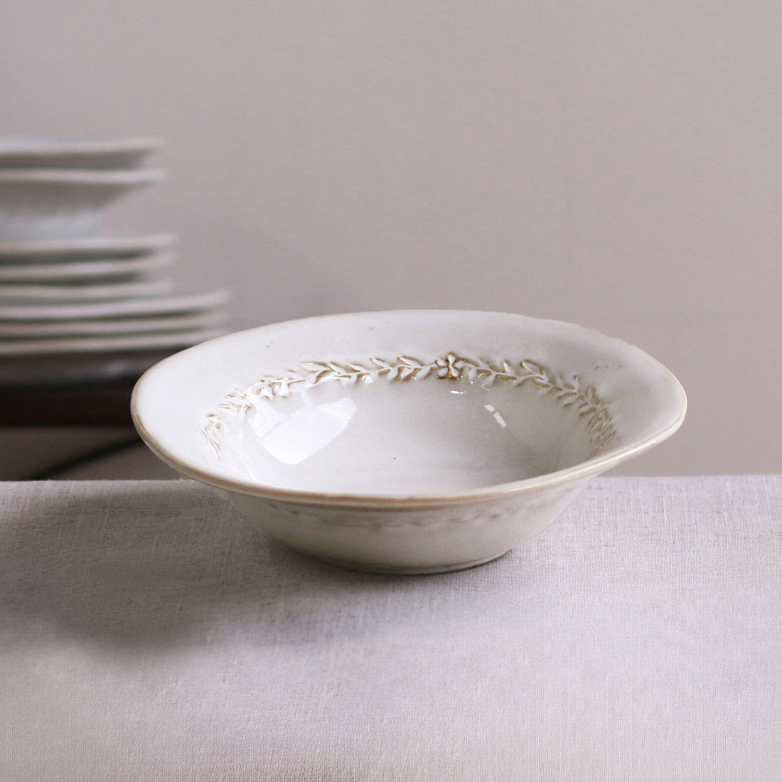 CERAMIC Valentina Soup Bowl Set of 4 (Dusty White)