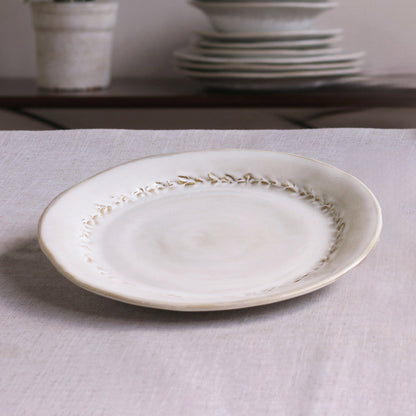CERAMIC Valentina Dinner Plate Set of 4 (Dusty White)
