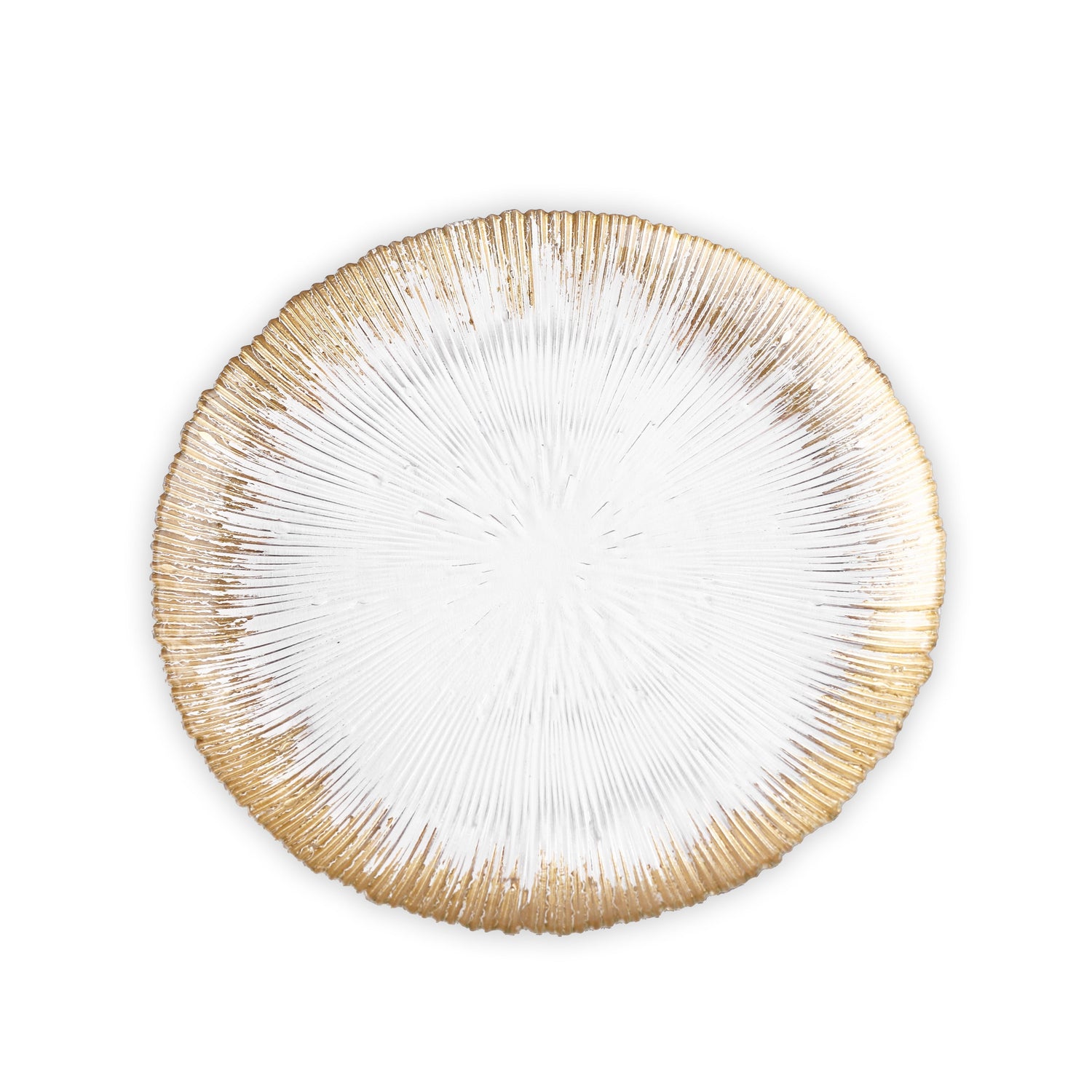 GLASS Radiant Charger Plate (Clear and Gold)