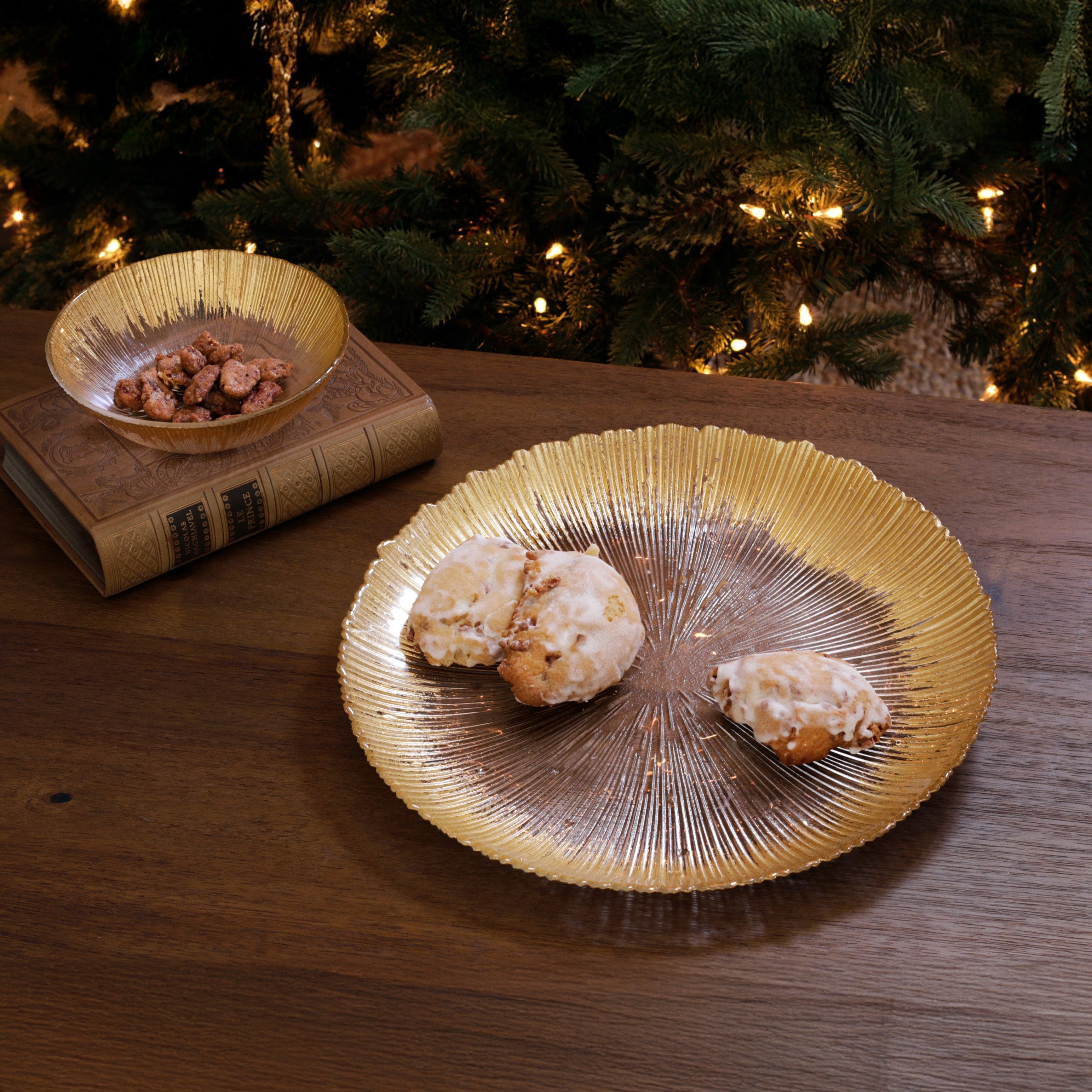 GLASS Radiant Small Bowl (Clear and Gold)