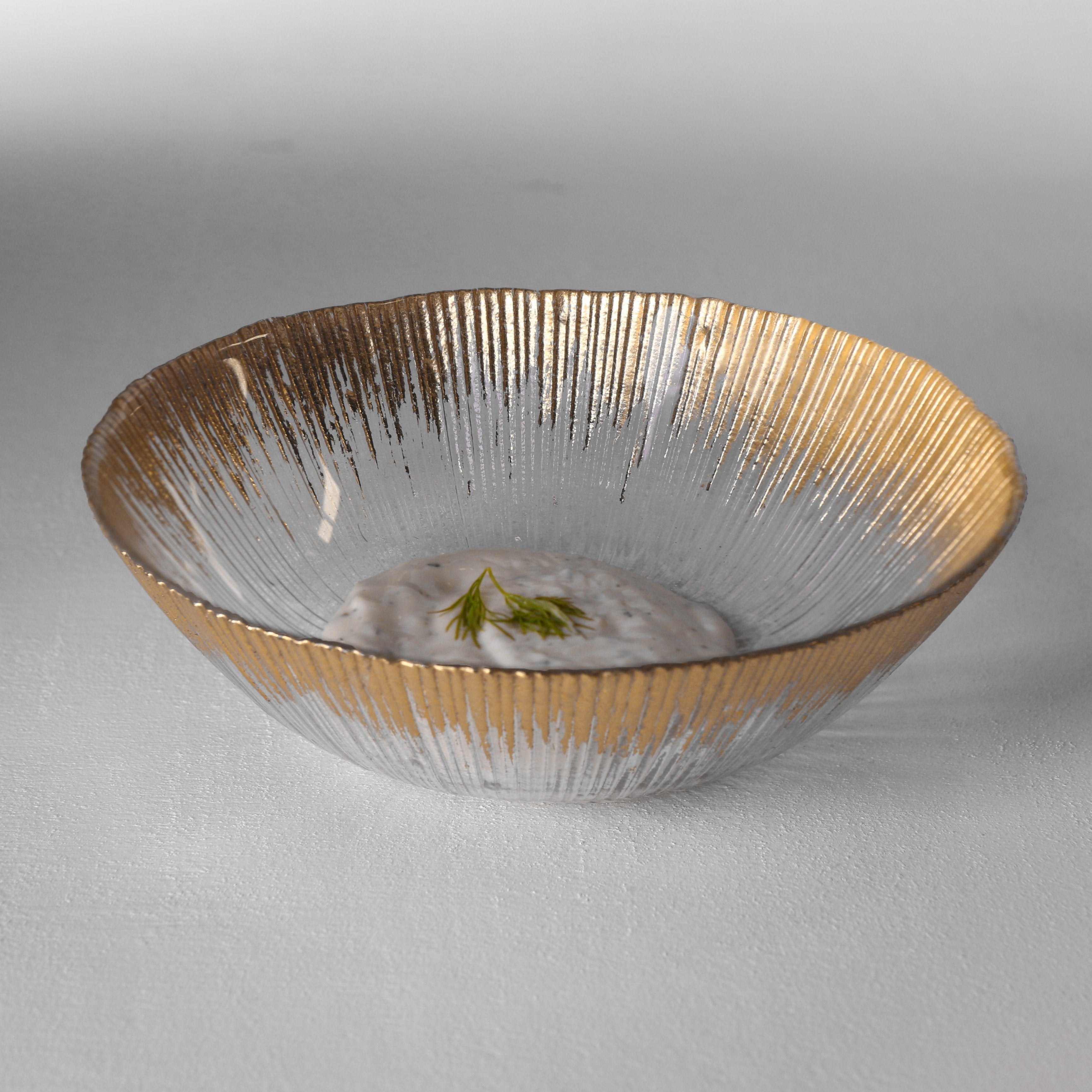 GLASS Radiant Small Bowl (Clear and Gold)