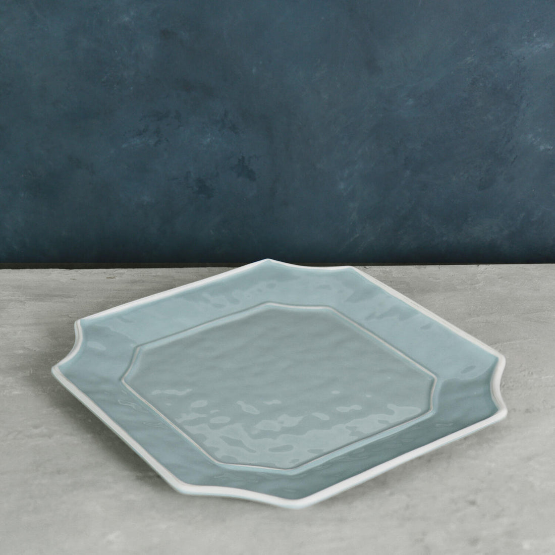 VIDA Charleston Blue Square Platter SECONDS - NON REFUNDABLE