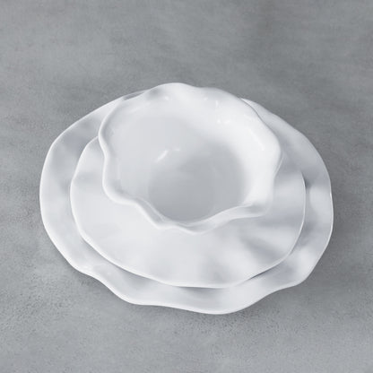 VIDA Havana 11&quot; Dinner Plate Set of 4 (White) SECONDS - NON REFUNDABLE