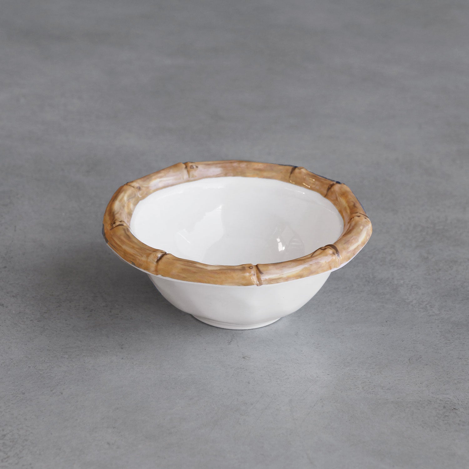 VIDA Bamboo Mini Dip Bowl (White and Natural)